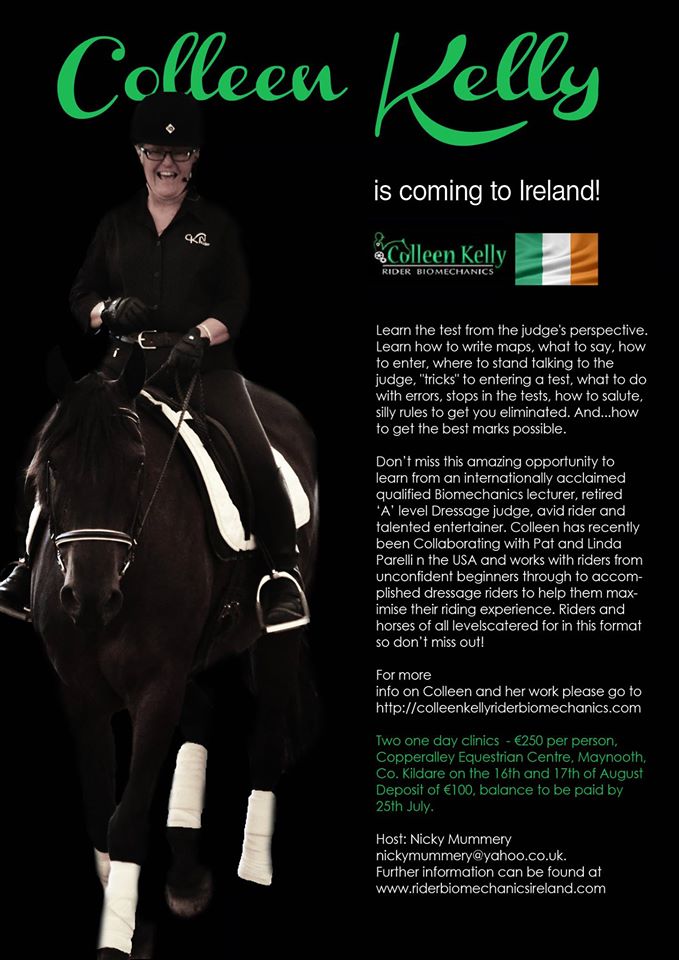 Colleen Kelly Rider Biomechanics coming to Ireland